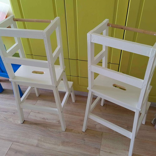 Wooden learning tower like new, handmade