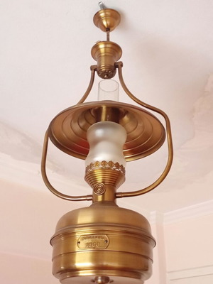 Brass Ceiling Light handmade, height 55cm, like new