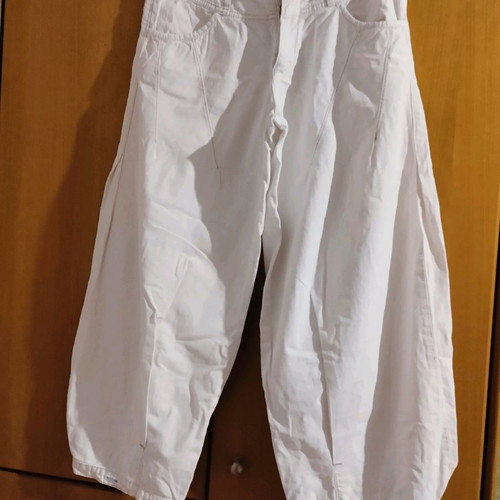 Eva-Moritz wide pants size 36 used, white soft denim