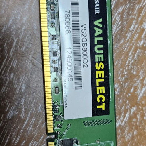 Corsair Value Select DDR2 RAM used, 4x 2GB 800 MHz