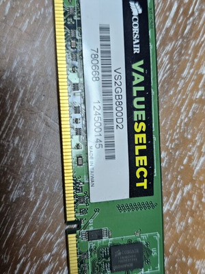 Corsair Value Select DDR2 RAM used, 4x 2GB 800 MHz