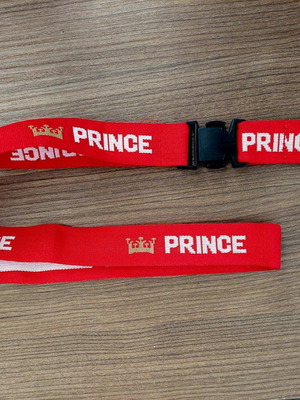 Συλλεκτικό Prince υφασμάτινο μπρελόκ κορδόνι λαιμού αμεταχείριστο κόκκινο