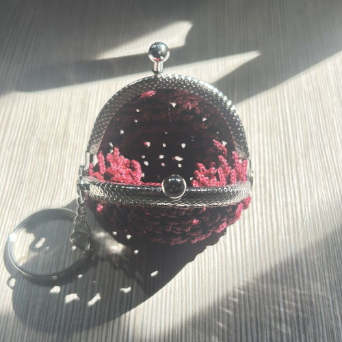 Mini keychain handmade, red