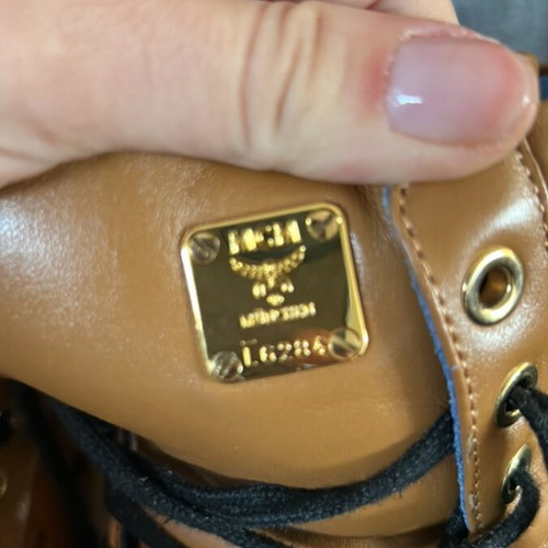 MCM ankle boots like new, leather, size 37, brown and black