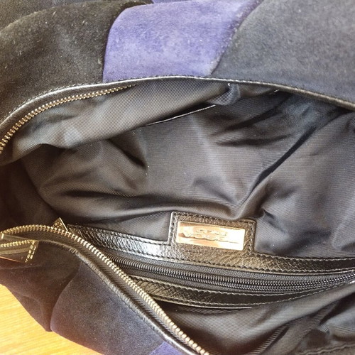 Tosca Blu women's bag used, black and purple suede