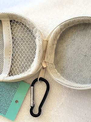 Earphone case new with hook and zipper for small earphones
