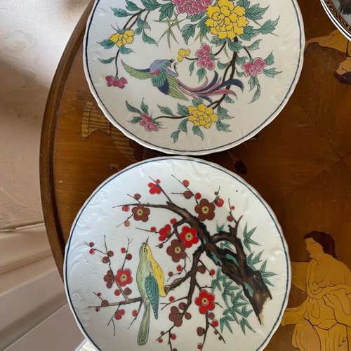 Enesco decorative wall plates used, Asian style, porcelain 1970-1980