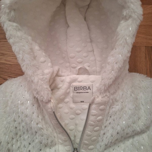 Birba baby jacket with rhinestones white, like new