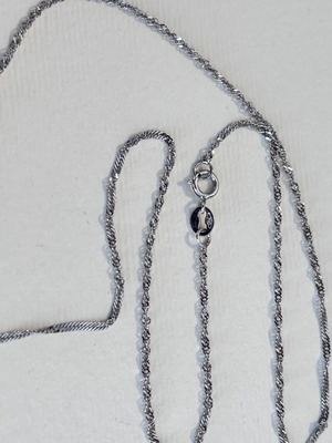 Αλυσίδα λαιμού λευκός χρυσός 18 καρατίων σαν καινούργια, μήκος 45 cm