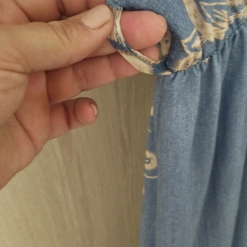 Maxi dress made in Italy one size like new, beige and blue