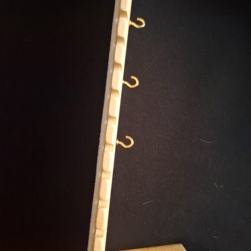 Jewelry stand like new, wooden with velvet lining, beige