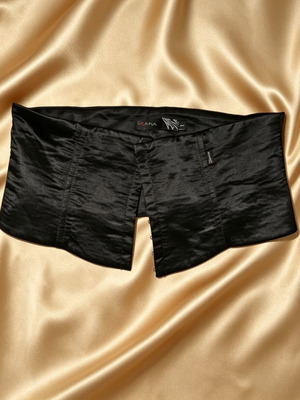 Satin corset with buttons like new, black, size L