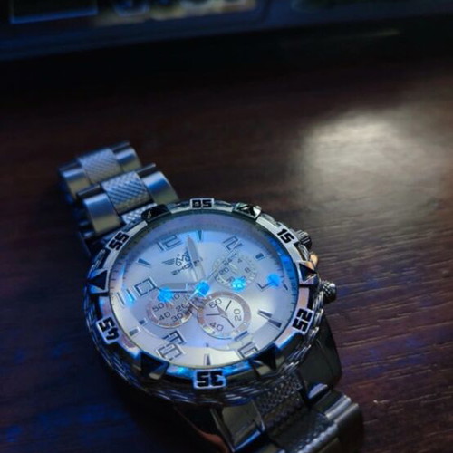 Zhowe watch used, men's, white and silver