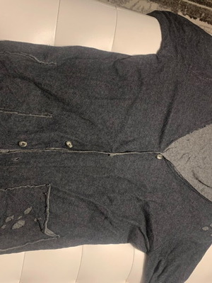Γυναικεία ζακέτα Bershka γκρι σαν καινούργιο, λεπτή με σχέδια