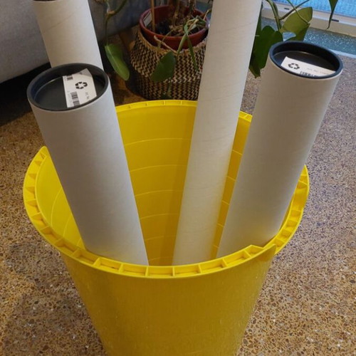 IKEA plastic stool like new, poster storage space