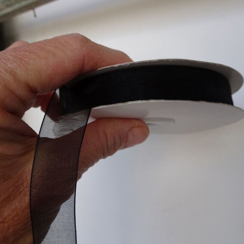Organza ribbons vintage, like new, pack of 25 rolls 15 mm, 40 meters