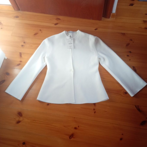 Zara knitted jacket new, white, size large
