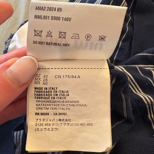 Miu Miu unisex polo shirt blue like new, size 42