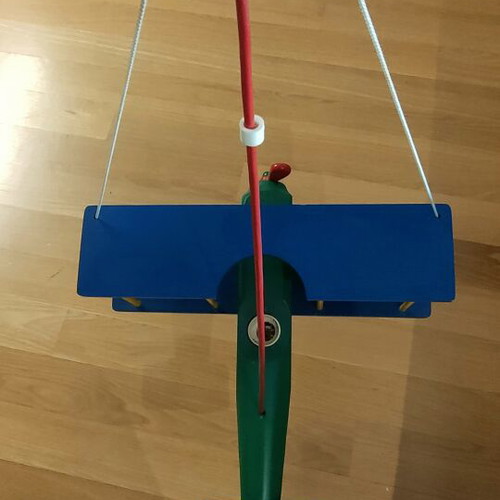 Wooden children's ceiling light airplane like new