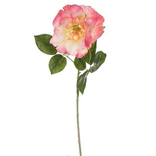 Set of 3 Decorative Pink Rose Flowers 49cm new