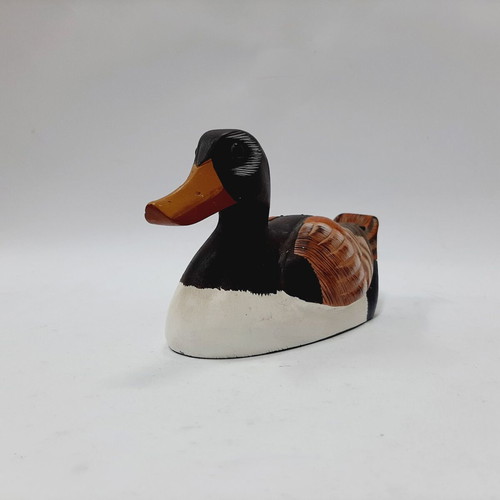 Vintage ceramic decorative duck, hand-painted