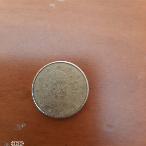 10 Cent Coin used with Rigas Feraios 2002