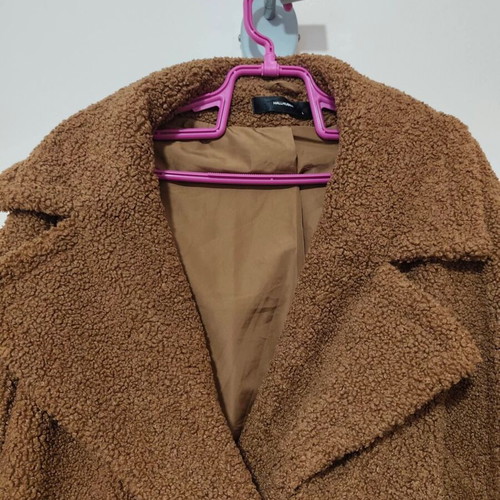 Teddy Hallhuber coat like new, brown, size L XL
