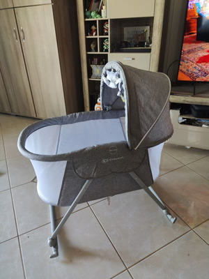 Kinderkraft Lovi 3 σε 1 βρεφικό λίκνο, γκρι
