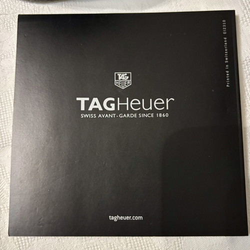 Tag Heuer watch case like new, suede leather with velvet lining and manual