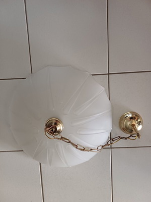 Retro ceiling light with frosted glass, diameter 40 cm, used