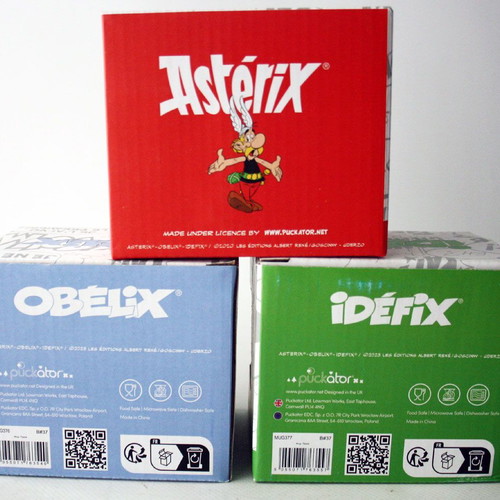 3 αυθεντικές 2020 Asterix Obelix Idefix κεραμικές κούπες για καφέ