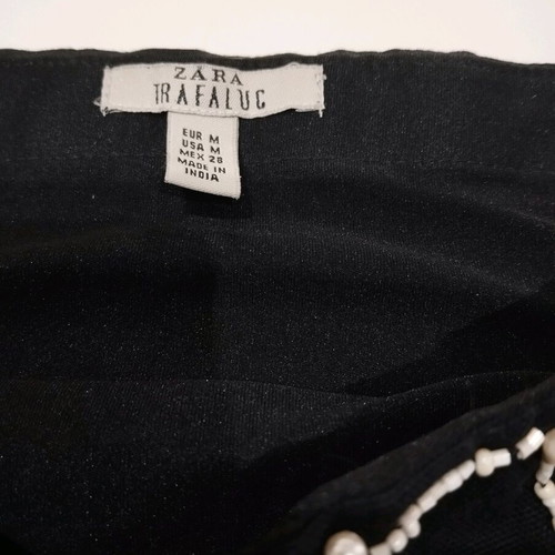 Zara mini skirt with pearls used, size M, black