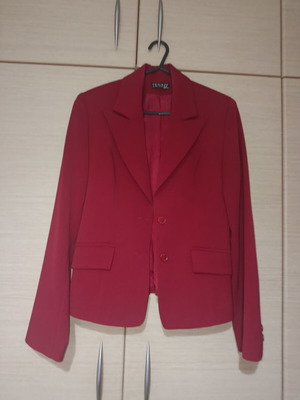 Women's fitted jacket S like new, burgundy