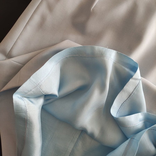 Light Blue Vintage Midi Skirt Suit 2-Piece Set used