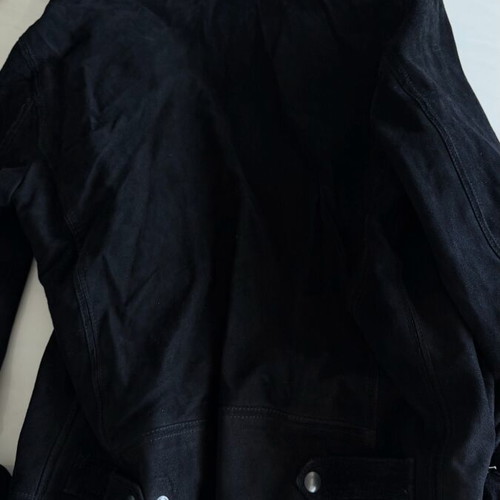Now How black suede leather oversized L like new