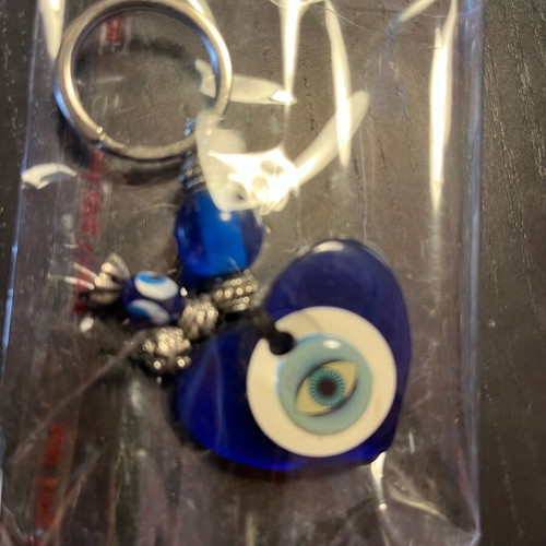 Keychain Mati and Matakia new, set of 4, blue