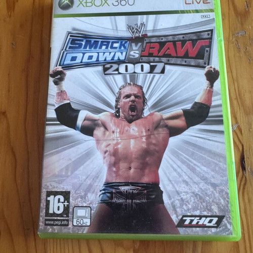 Smackdown vs Raw 2007 Xbox 360 game like new, action fighting