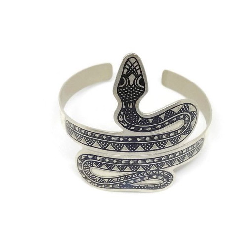 Snake Bracelet Silver 925° New with Niello Design
