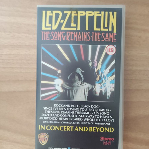 Led Zeppelin The Song Remains The Same VHS tape, Warner Home Video