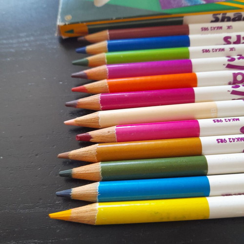 Crayola Shaders colored pencils new with one slightly used fuchsia
