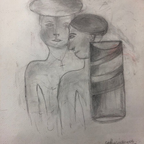 Pencil drawings used, block 35x25 cm, 7 artworks