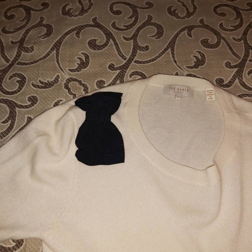 Ted Baker blouse size M new, beige wool with bow