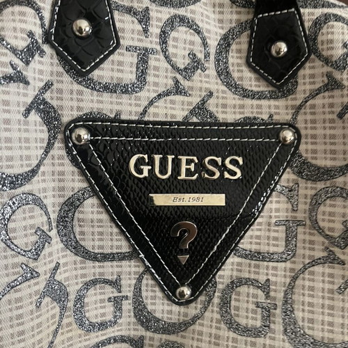 Guess vintage shoulder bag like new, black and grey