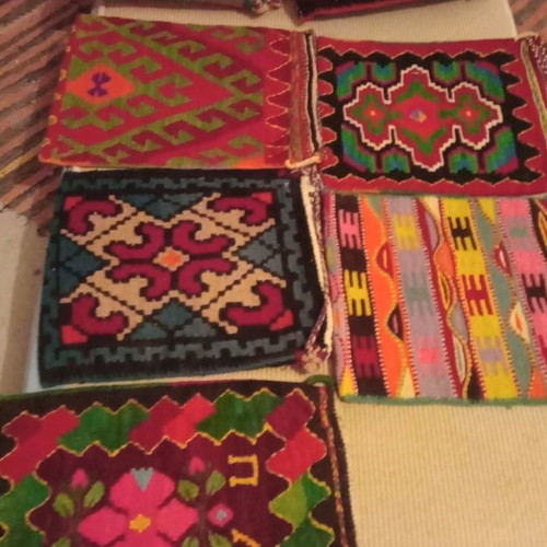 Woven loom bags new, over 80 years old