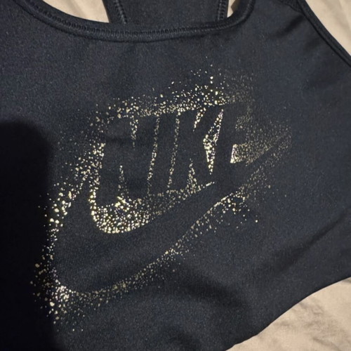 Nike top size S black with gold letters like new