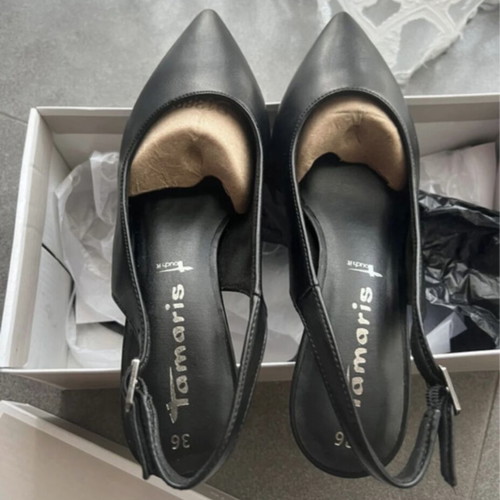 Tamaris mule pumps 7cm excellent anti touch new black size 36