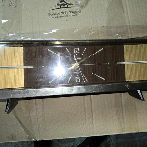 Econ antique table clock used, analog
