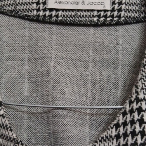 Women's checked cardigan used, black and white, size S
