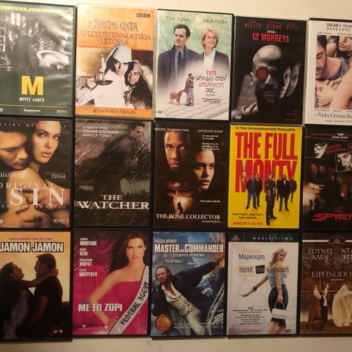 Large DVD collection used with over 100 movies
