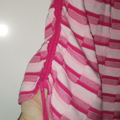 Bershka club dress with one shoulder, size M, like new, white pink